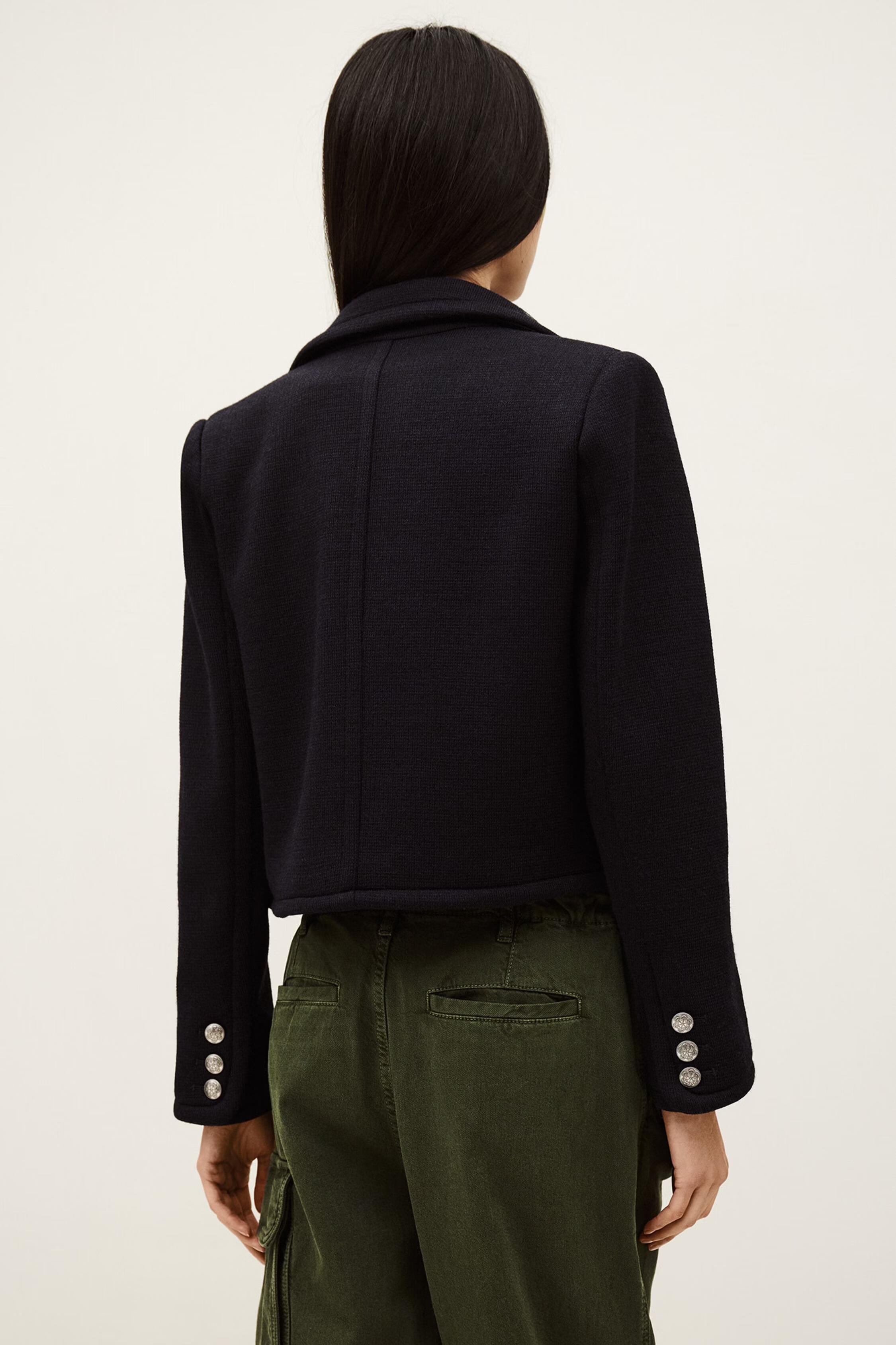 Cropped Fitted Jacket Beradith Blue