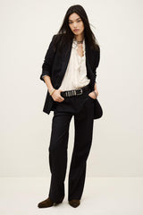 Straight-Fit Tailored Blazer Nisha Blue