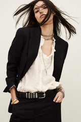 Straight-Fit Tailored Blazer Nisha Blue