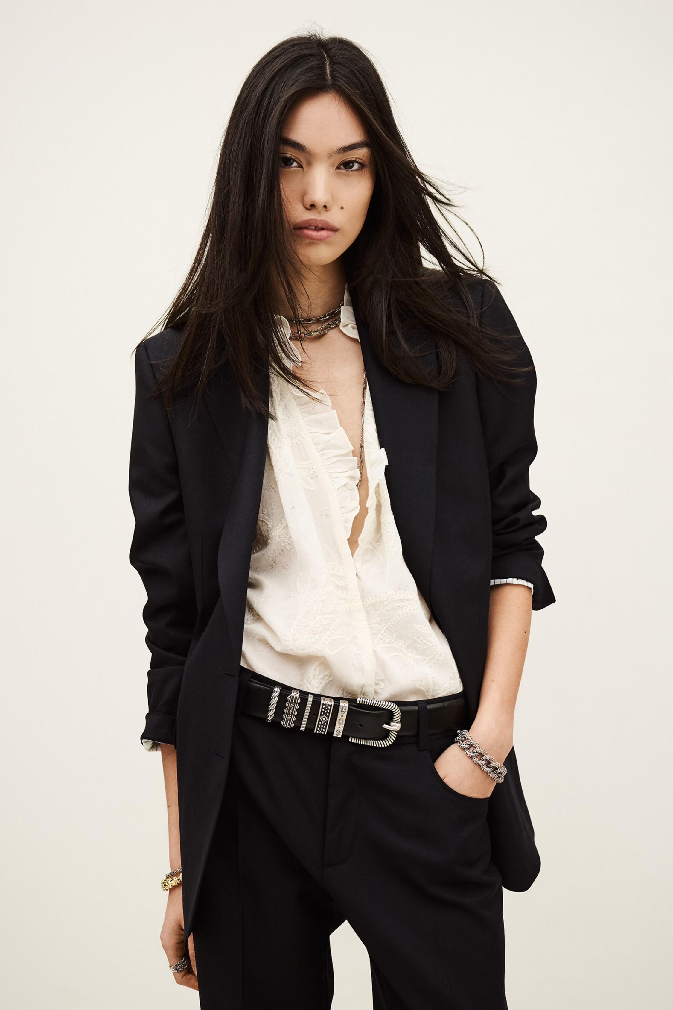 Straight-Fit Tailored Blazer Nisha Blue