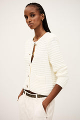 Decorative Knit Cardigan Gaspard Off-White