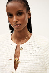 Decorative Knit Cardigan Gaspard Off-White