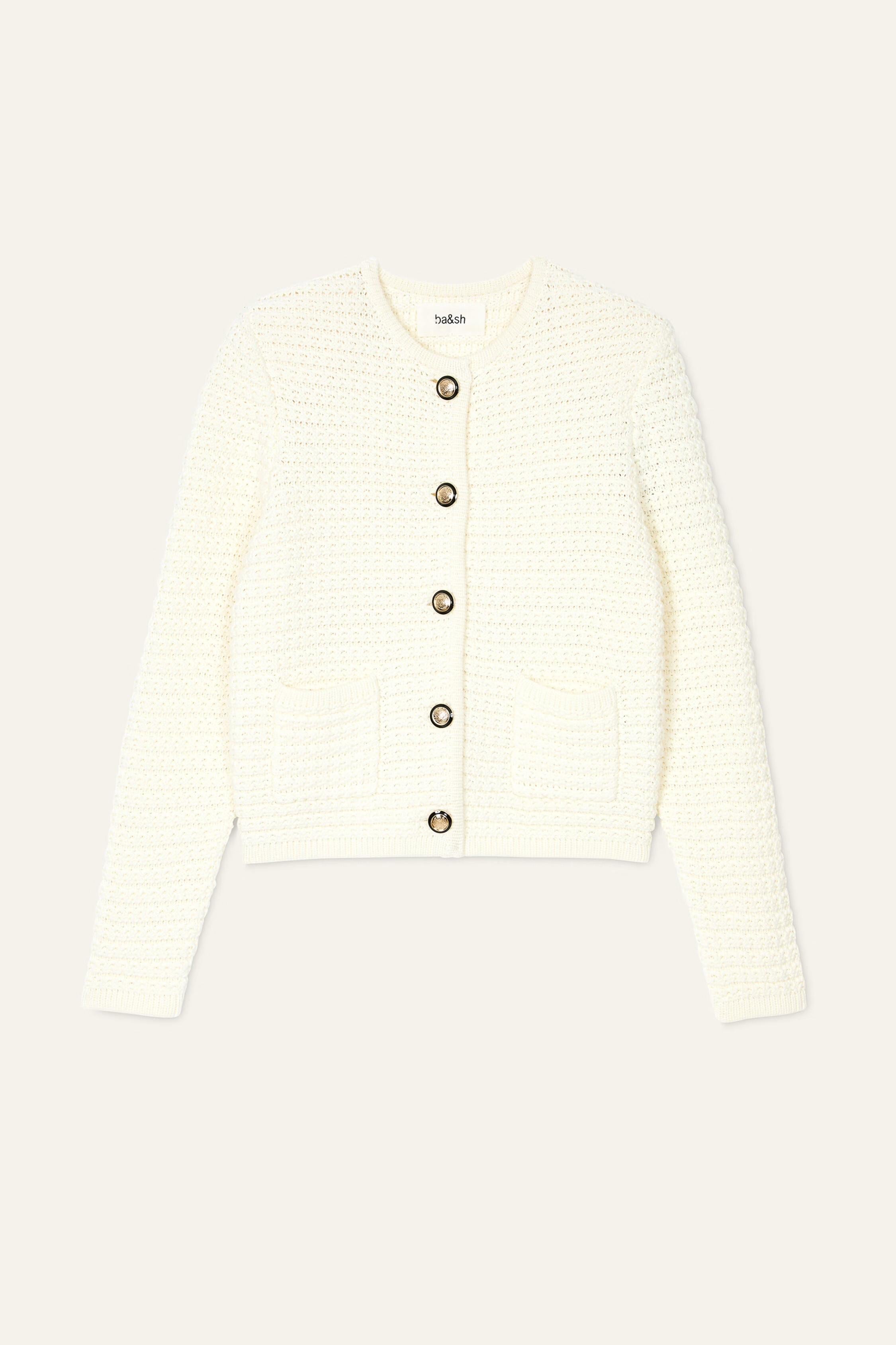 Decorative Knit Cardigan Gaspard Off-White