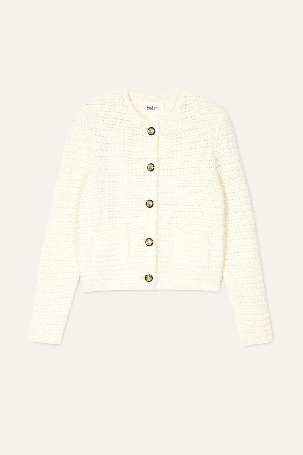 Decorative Knit Cardigan Gaspard Off-White