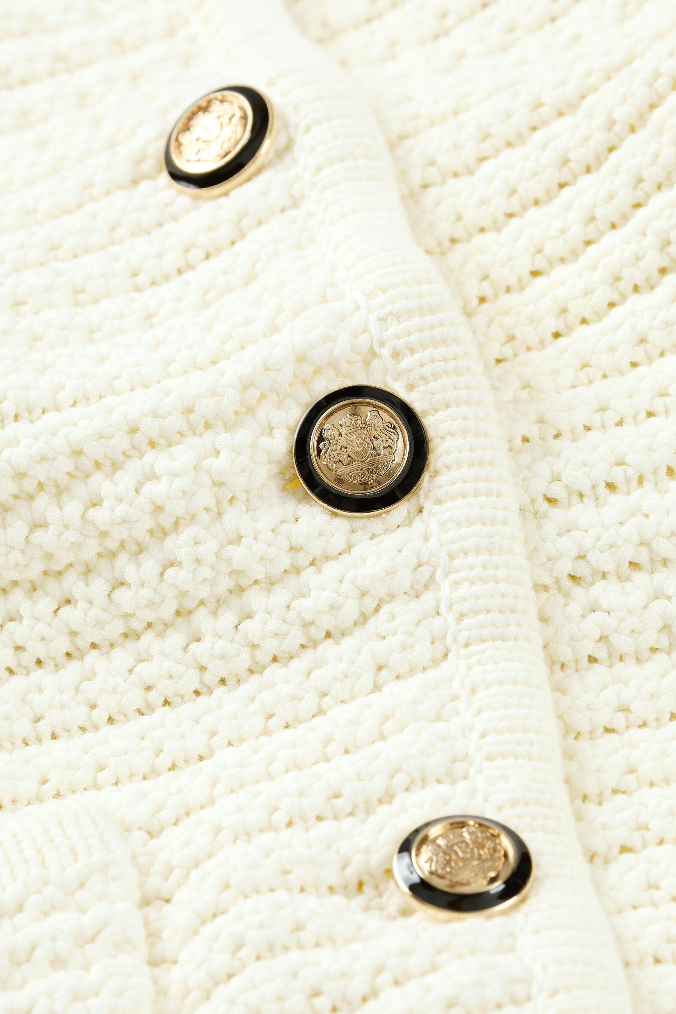 Decorative Knit Cardigan Gaspard Off-White