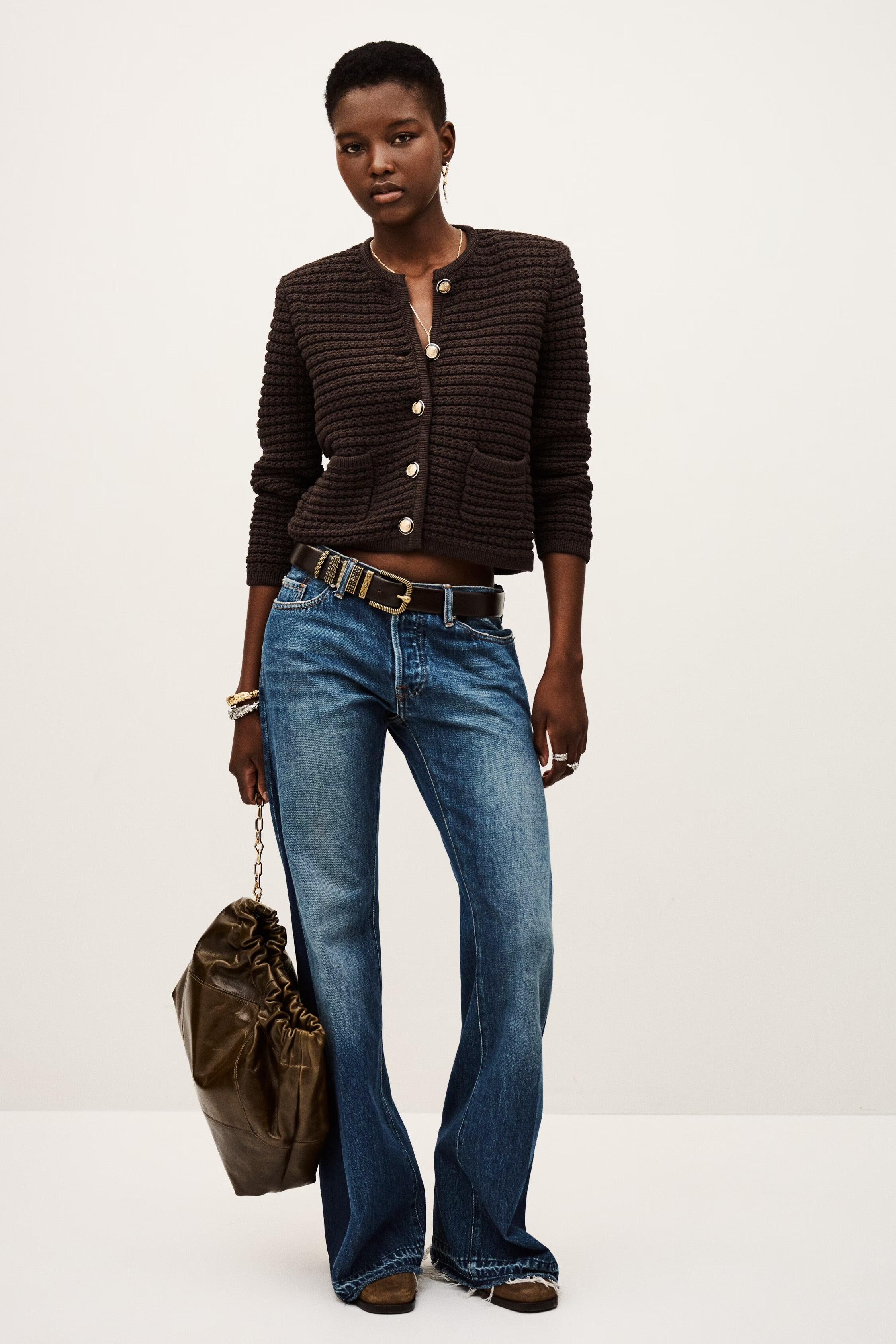 Long-Sleeved Cardigan Gaspard Brown