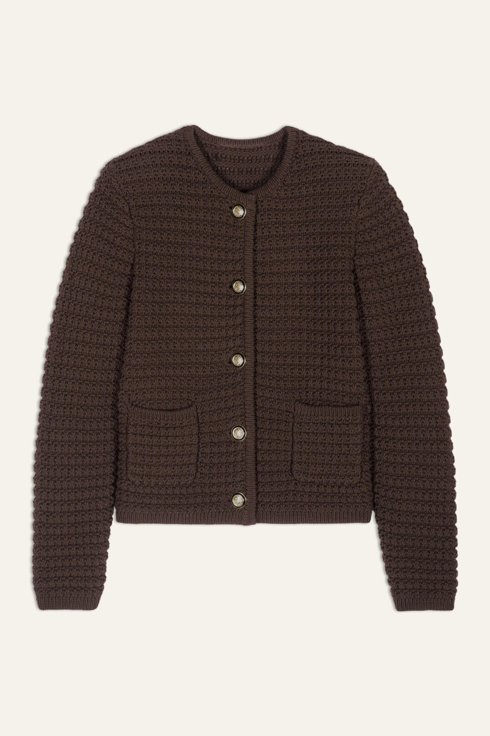 Long-Sleeved Cardigan Gaspard Brown