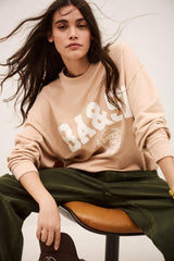 Patterned Cotton Sweatshirt Benjamin Beige