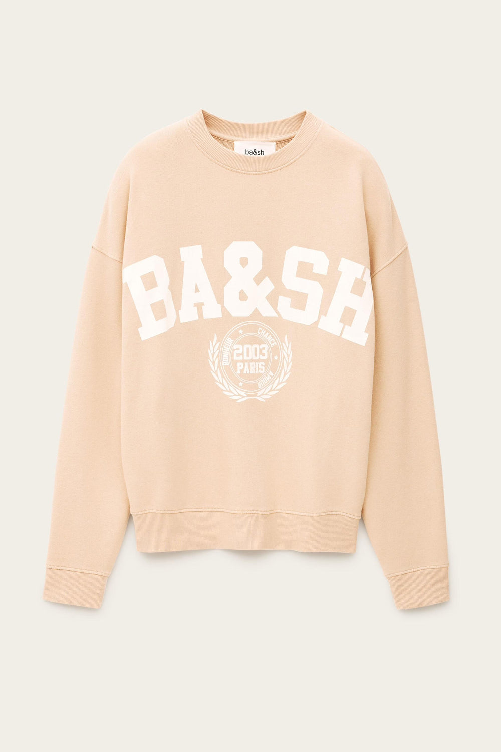 Patterned Cotton Sweatshirt Benjamin Beige