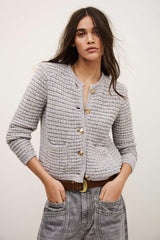 Cropped Button-Up Cardigan Guspa Multicolored