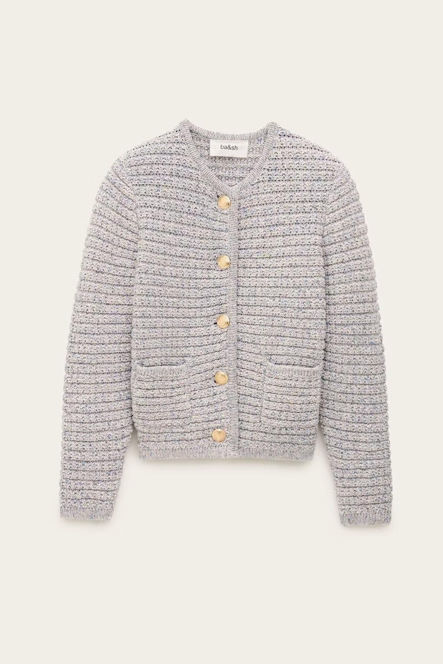 Cropped Button-Up Cardigan Guspa Multicolored