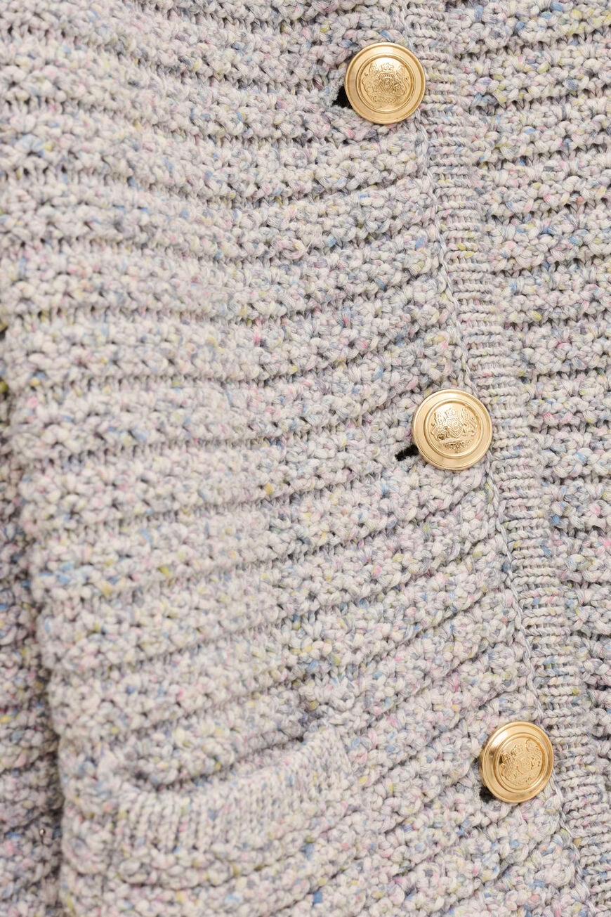 Cropped Button-Up Cardigan Guspa Multicolored