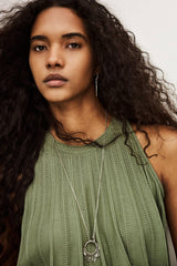 Open-Knit Sleeveless Top Serres Green