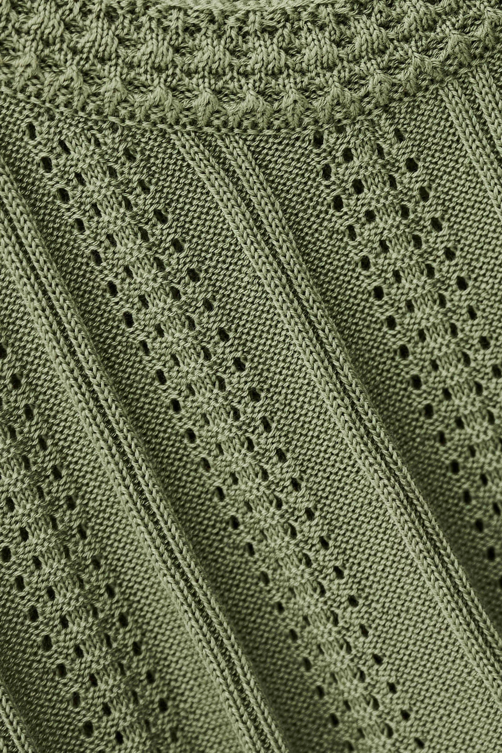 Open-Knit Sleeveless Top Serres Green