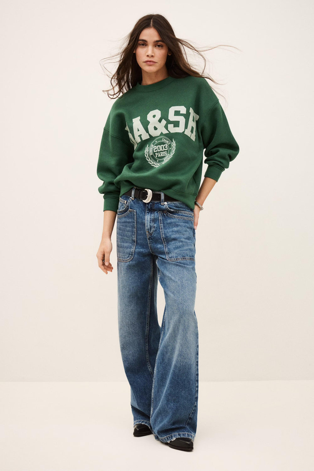 Round-Neck Sweatshirt Fenja Green