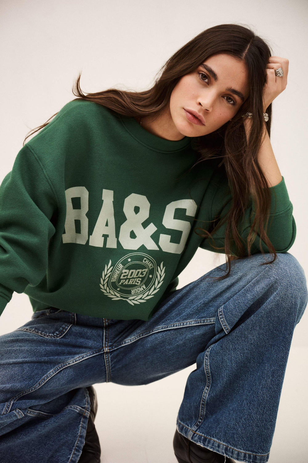 Round-Neck Sweatshirt Fenja Green