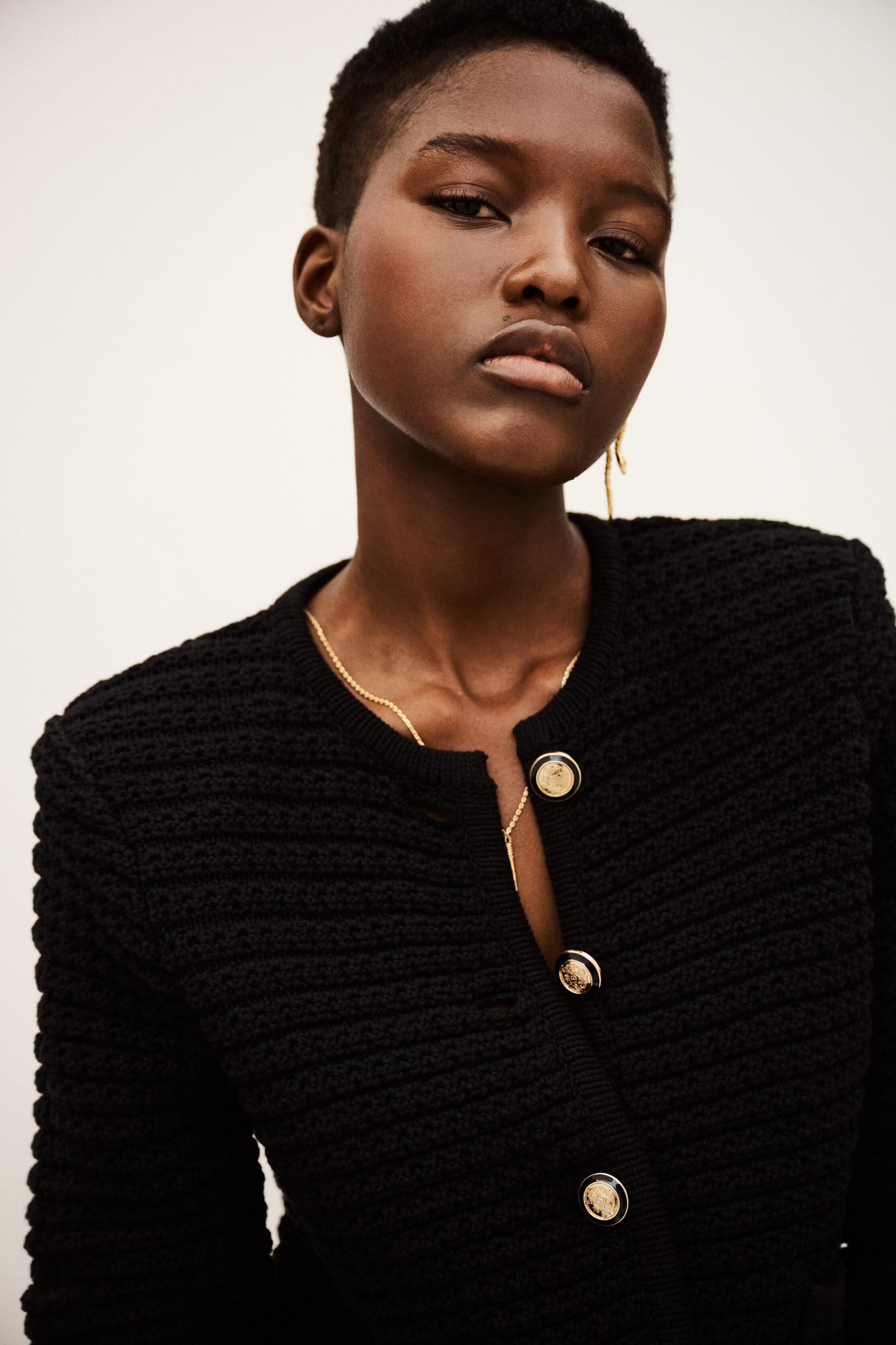 Decorative Knit Cardigan Gaspard Black