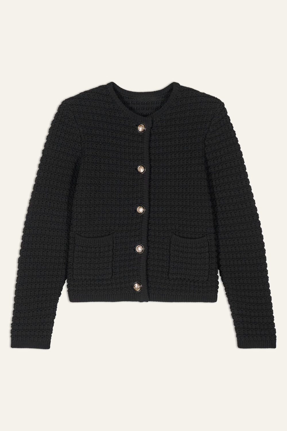 Decorative Knit Cardigan Gaspard Black