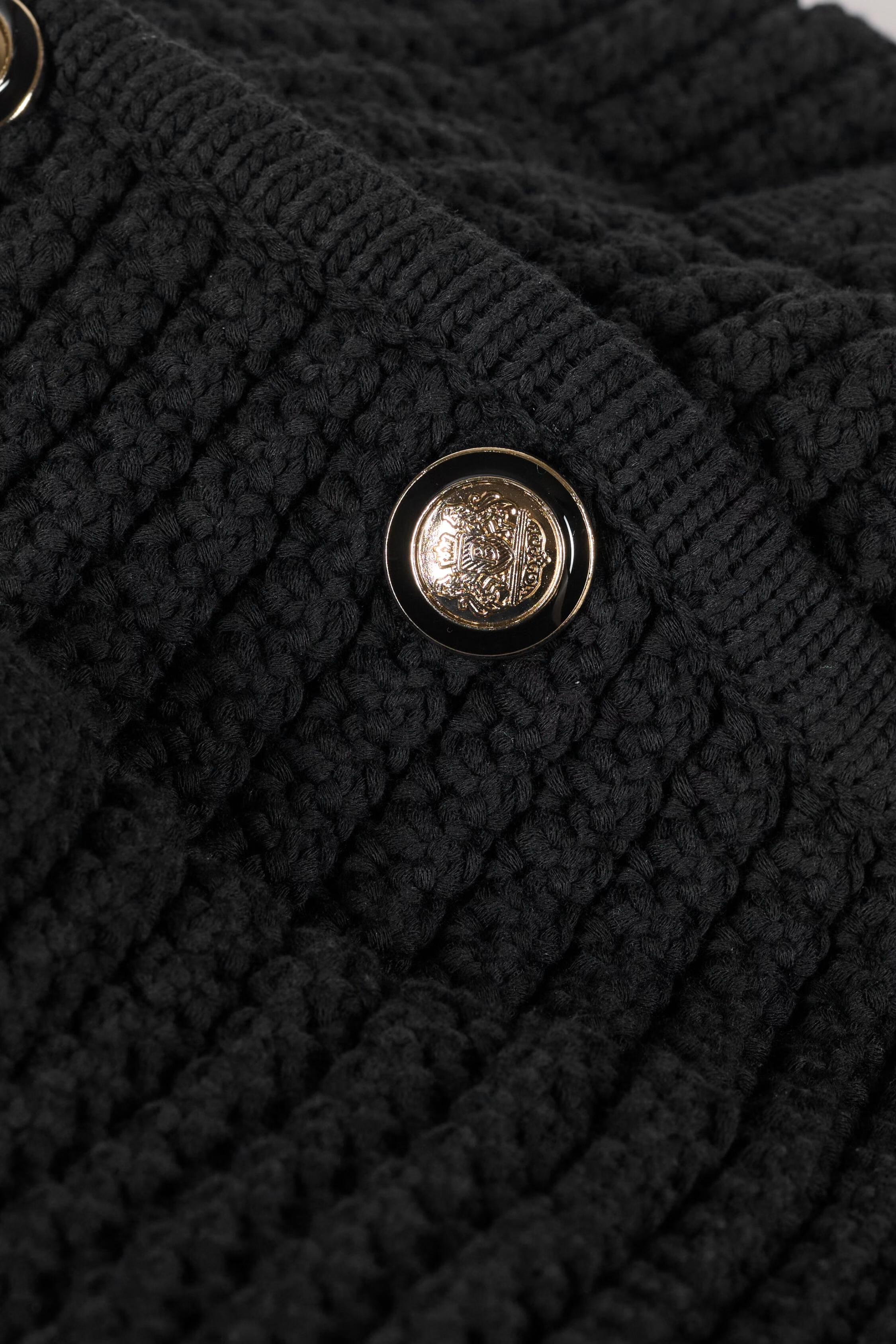 Decorative Knit Cardigan Gaspard Black