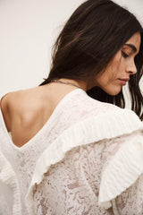 Oversize Lace Sweater Lucas Off-White