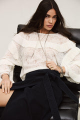 Oversize Lace Sweater Lucas Off-White
