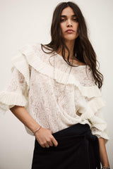 Oversize Lace Sweater Lucas Off-White