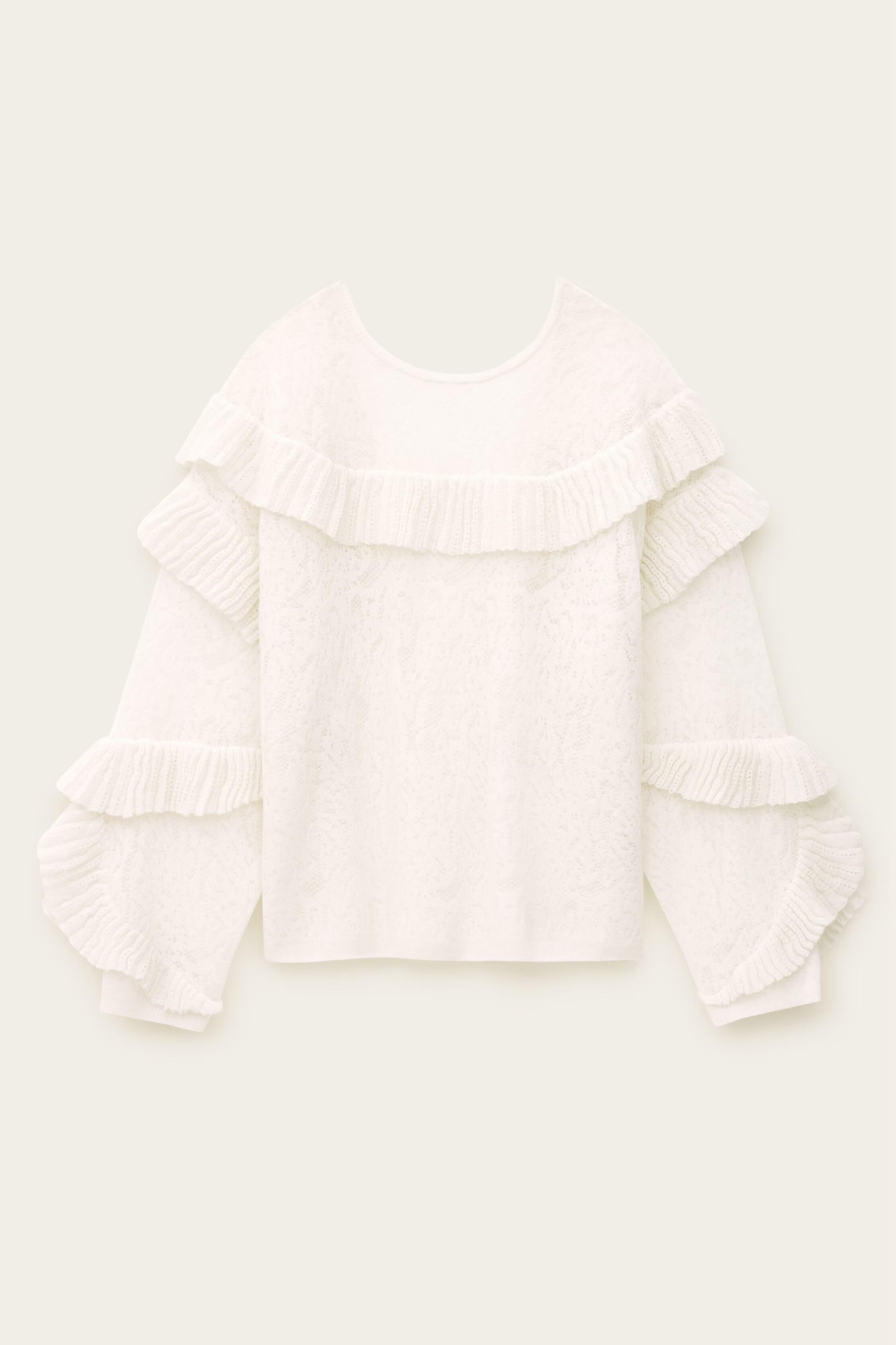 Oversize Lace Sweater Lucas Off-White