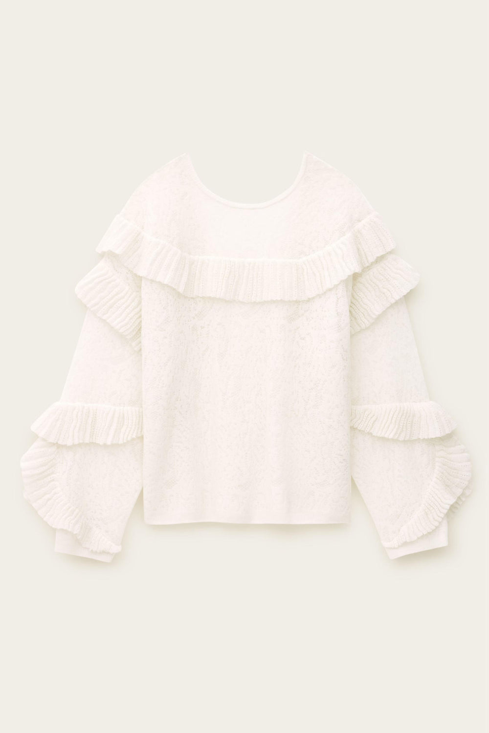 Oversize Lace Sweater Lucas Off-White