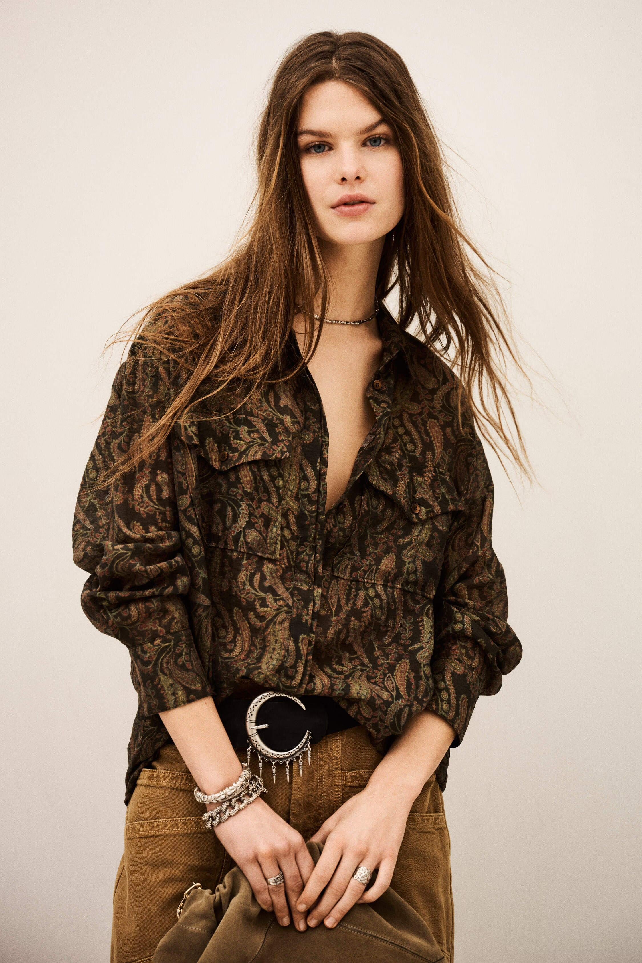 Bohemian Oversize Shirt Tao Green