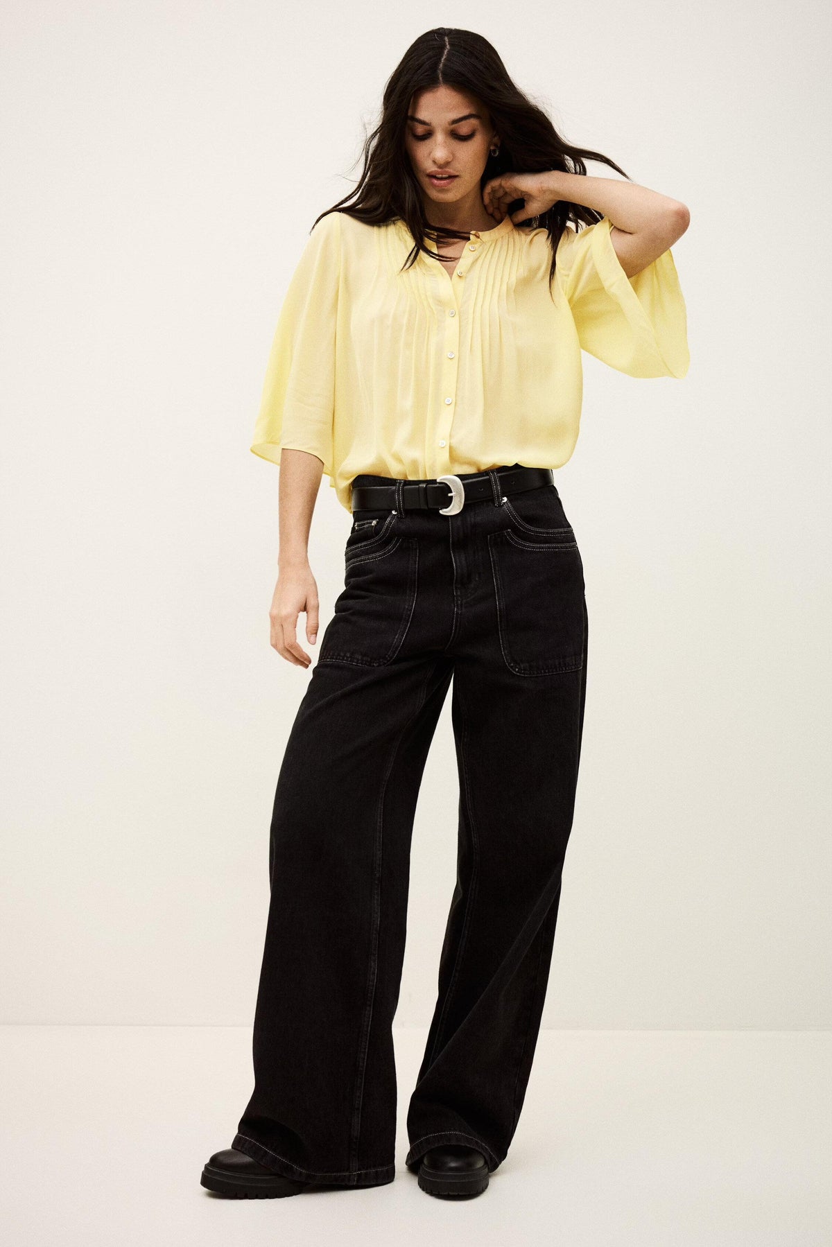 Flowy Shirt Barna Yellow