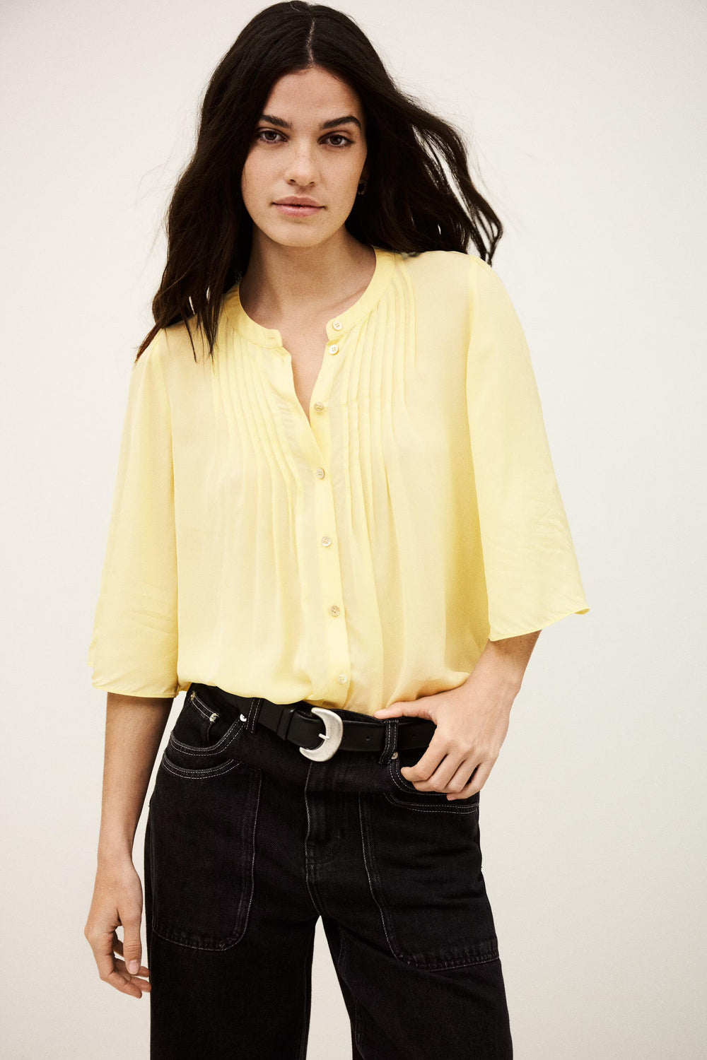 Flowy Shirt Barna Yellow