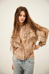 Classic Ruffle Shirt Tunella Off-White
