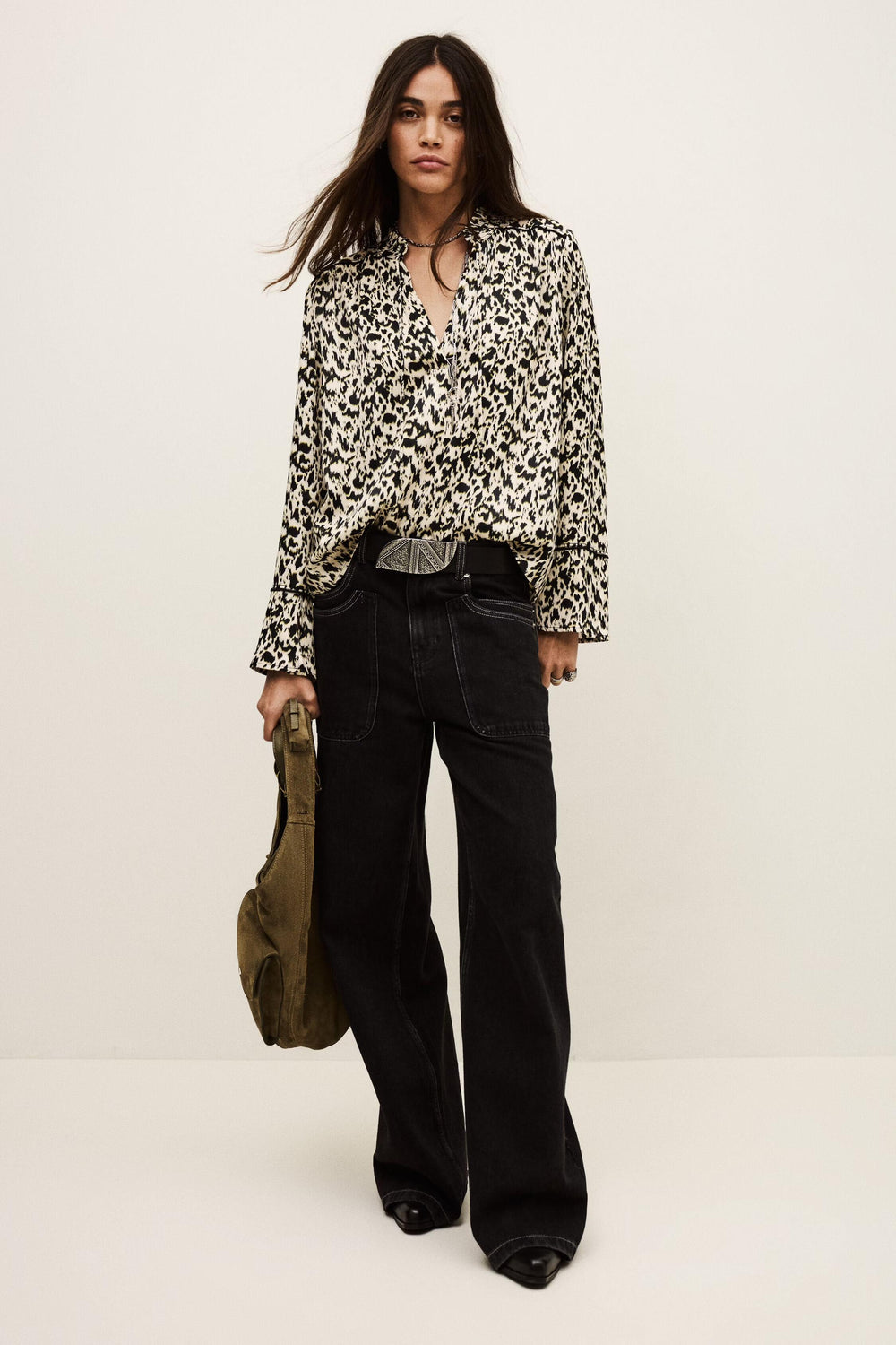 Long Patterned Blouse Pia Off-White