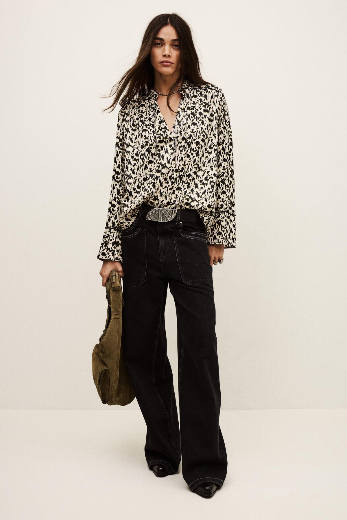 Long Patterned Blouse Pia Off-White