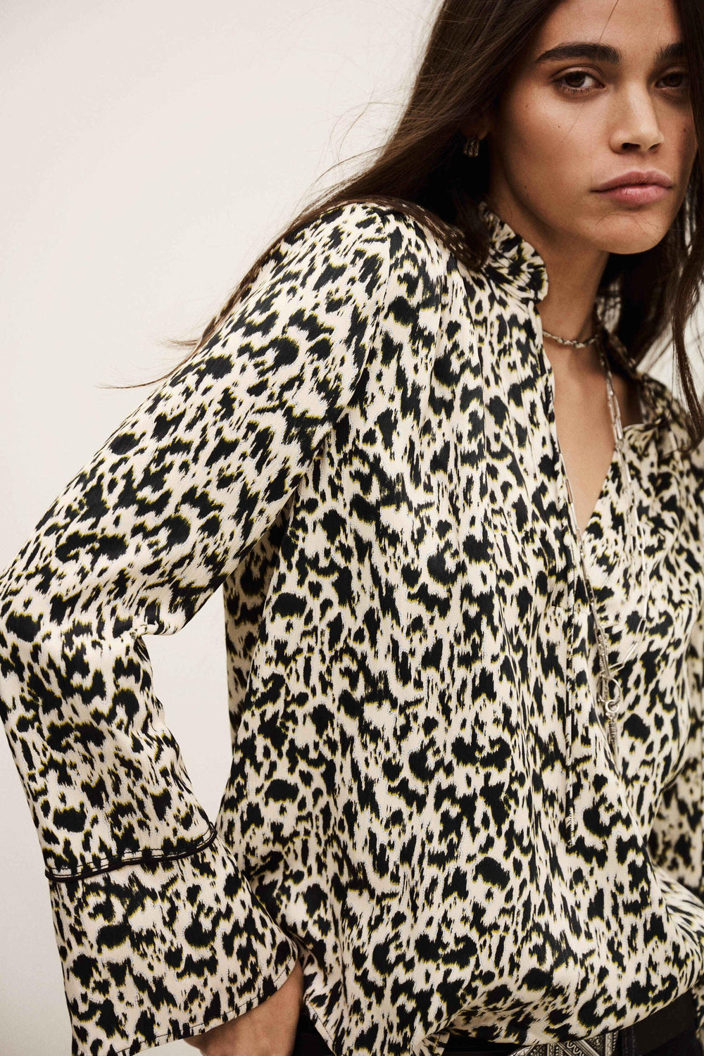 Long Patterned Blouse Pia Off-White