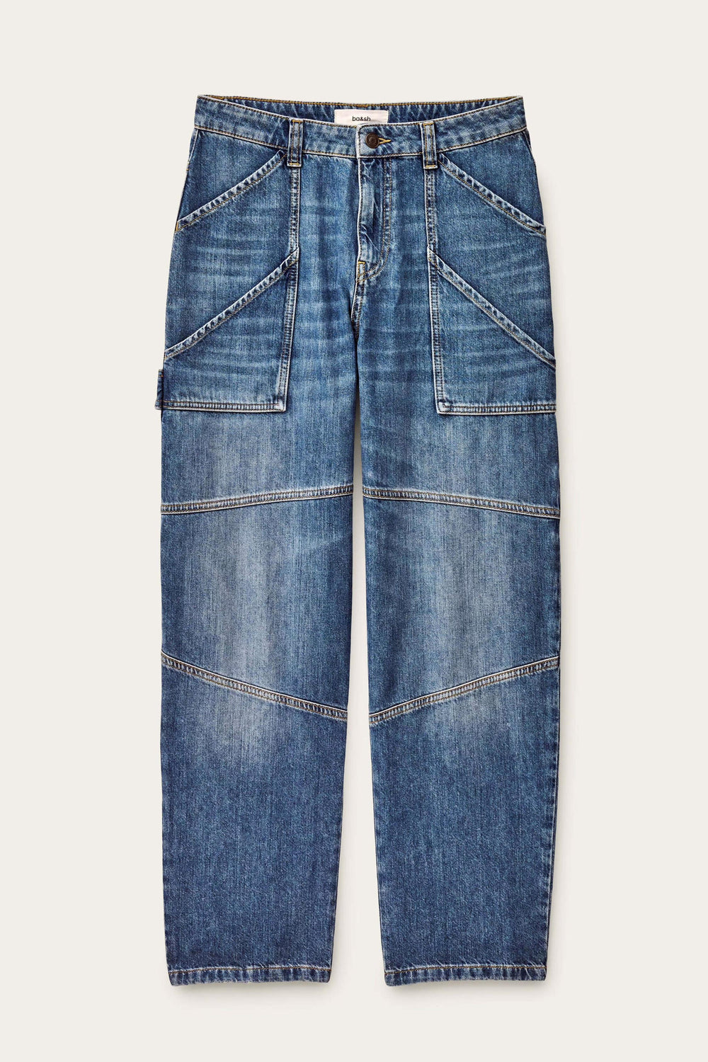 Textured Cargo Jeans Moyce Blue
