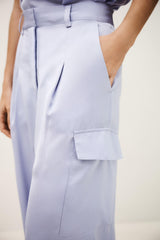 Wide-Leg Cargo Pants Cary Purple