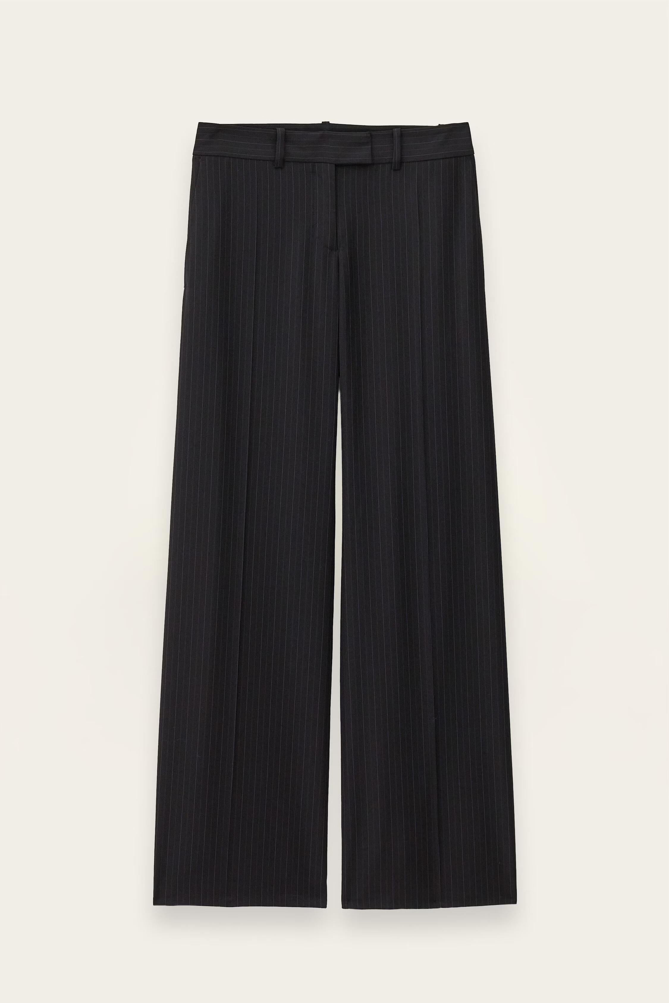 Wide-Leg Tailored Pants Cely Blue