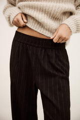 Elastic Waist Pants Handrew Brown