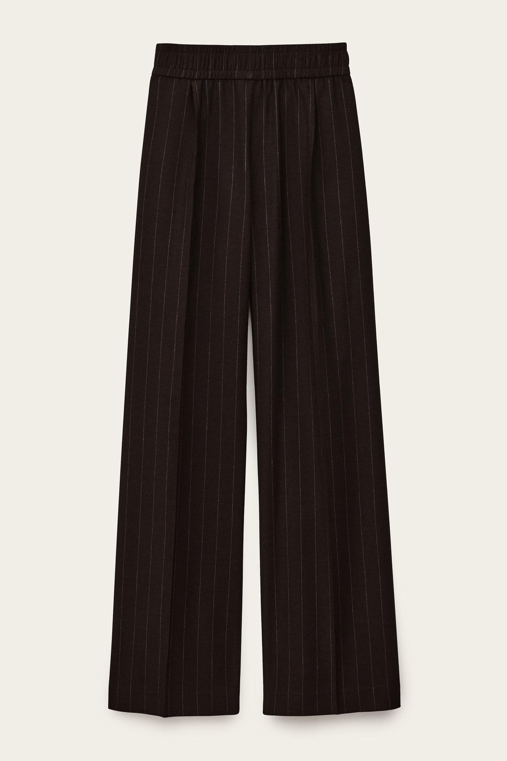 Elastic Waist Pants Handrew Brown