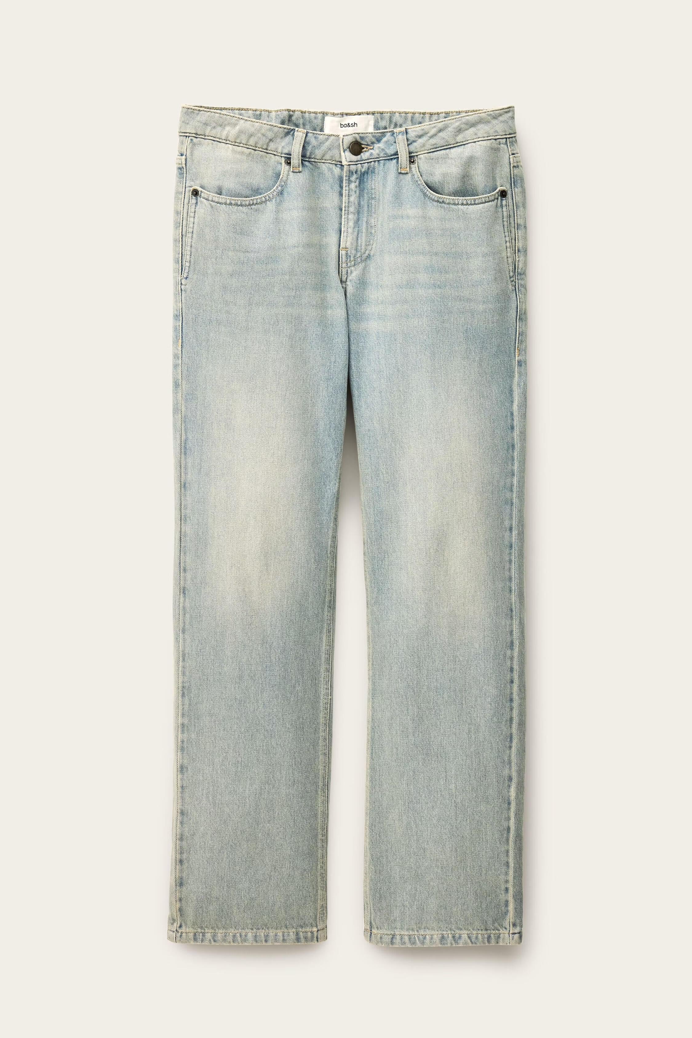 Straight-Fit Waisted Pants Cenos Blue