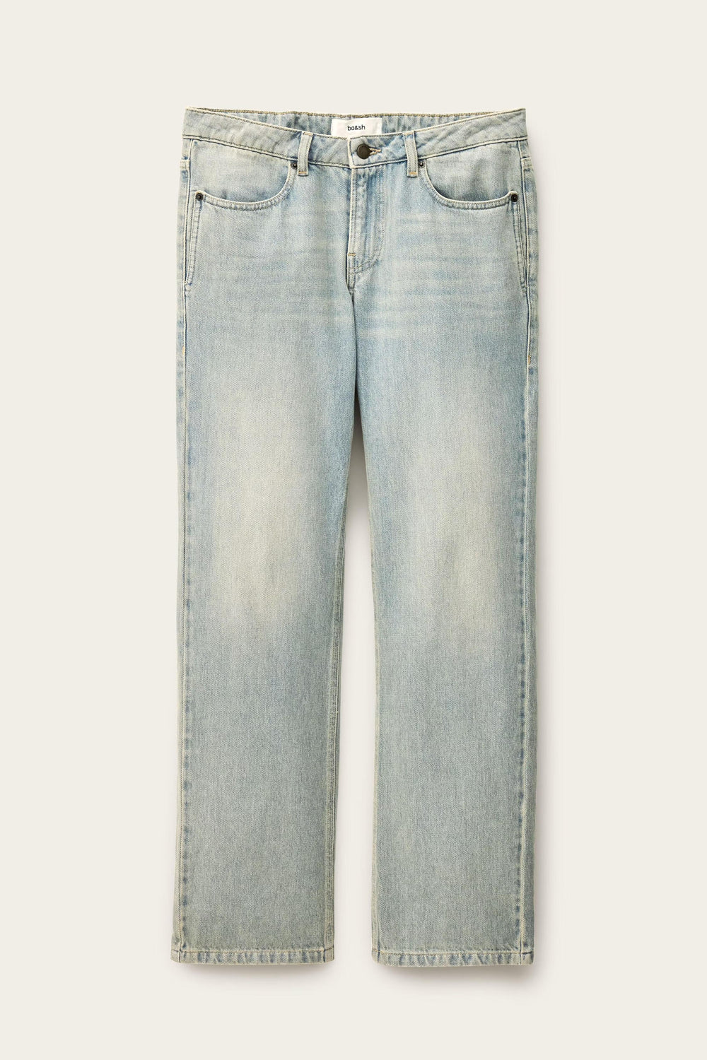 Straight-Fit Waisted Pants Cenos Blue