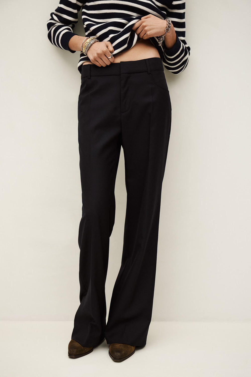 Bootcut Wool Pants Nives Blue