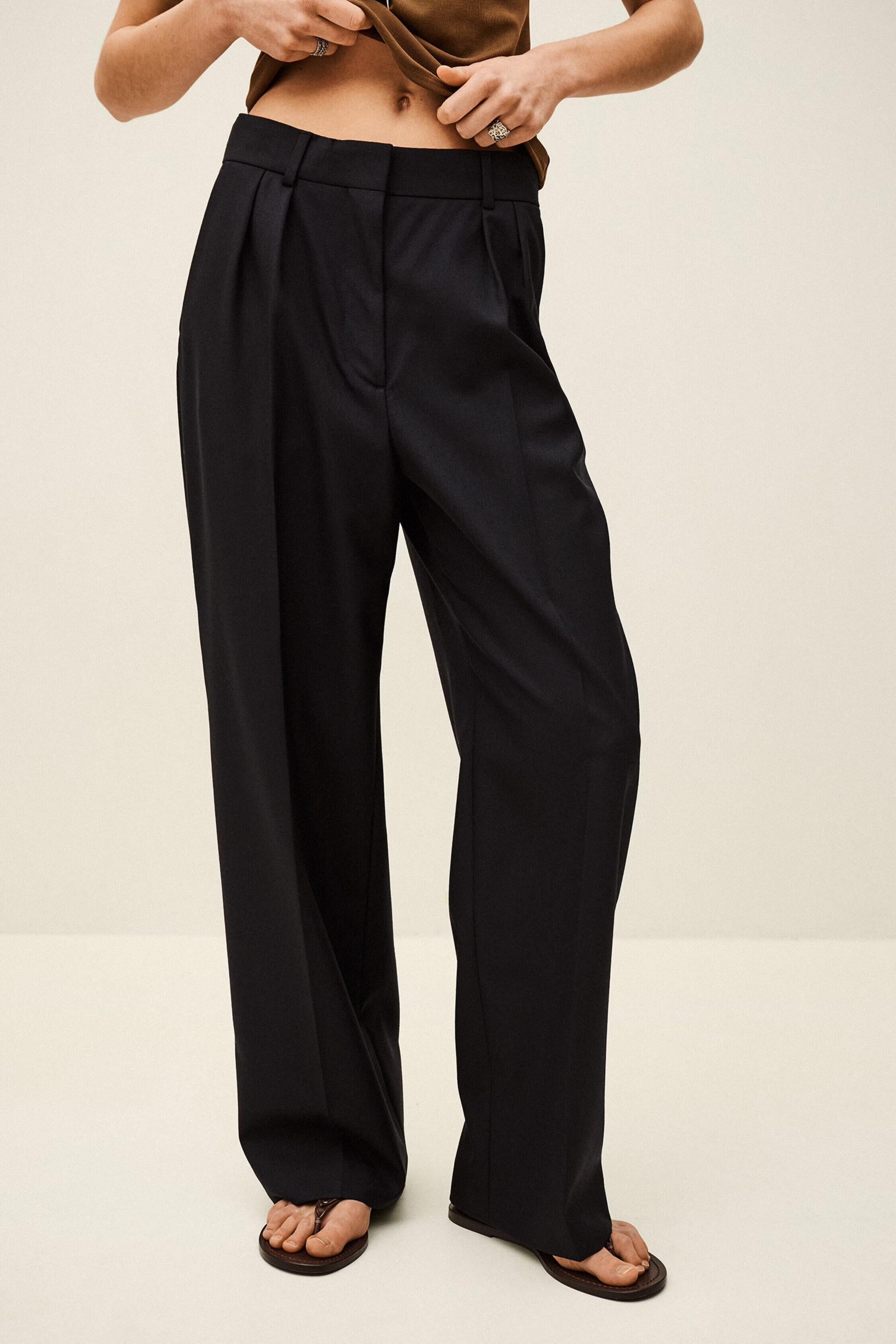 Wide-Leg Wool Pants Nani Blue