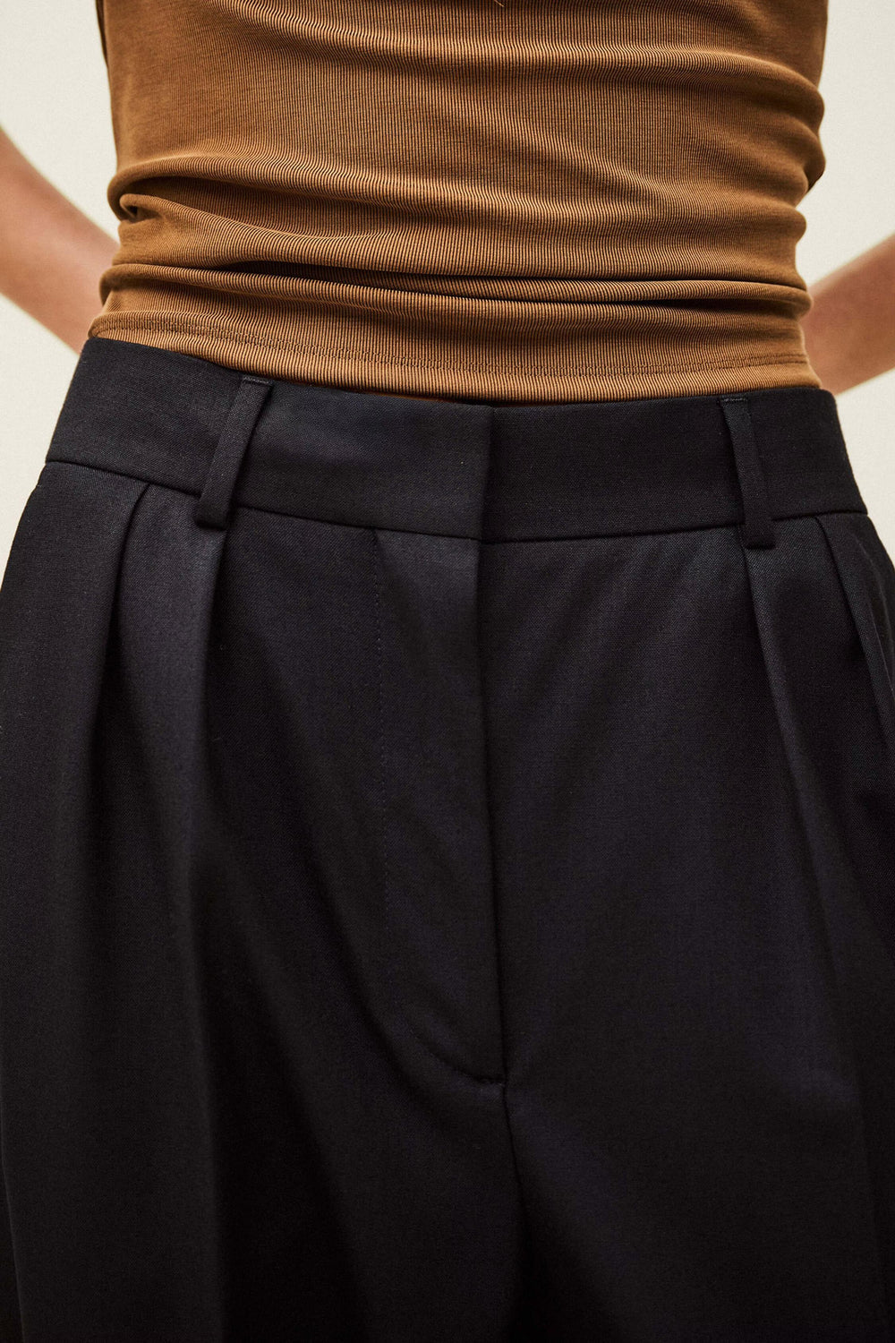 Wide-Leg Wool Pants Nani Blue