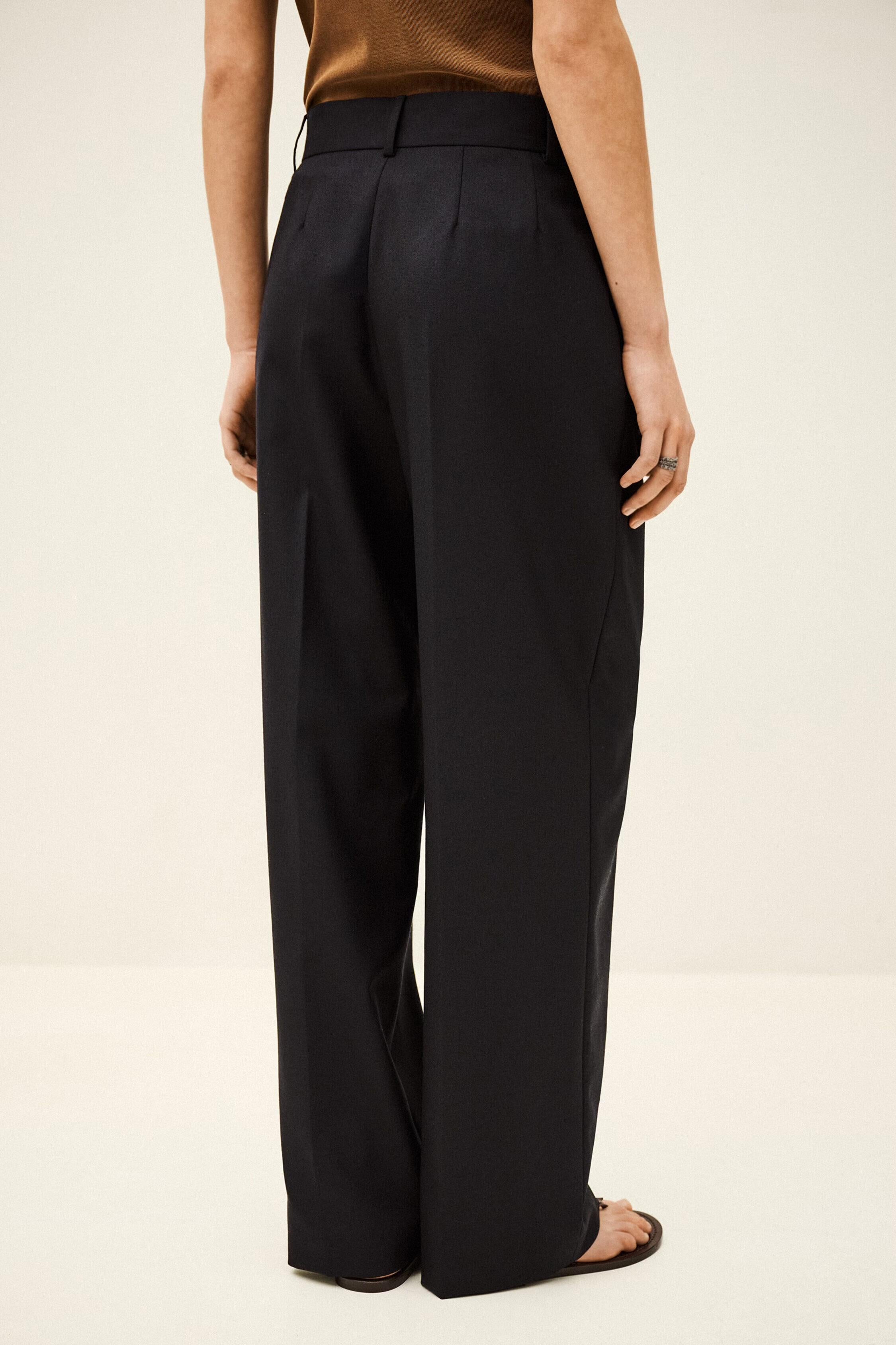 Wide-Leg Wool Pants Nani Blue
