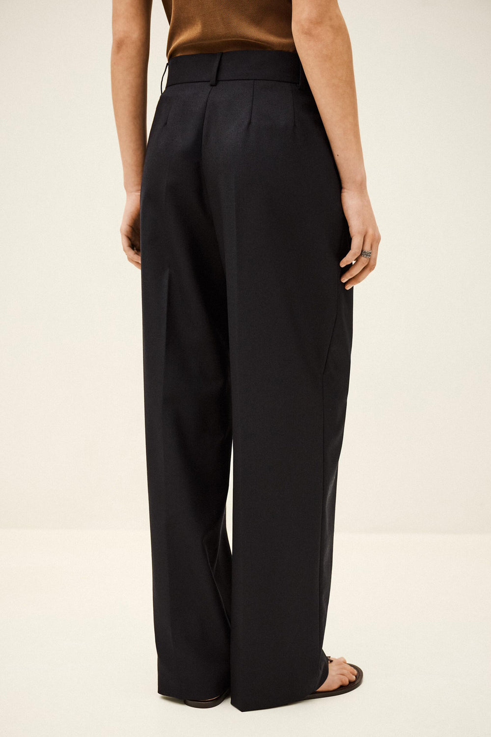Wide-Leg Wool Pants Nani Blue