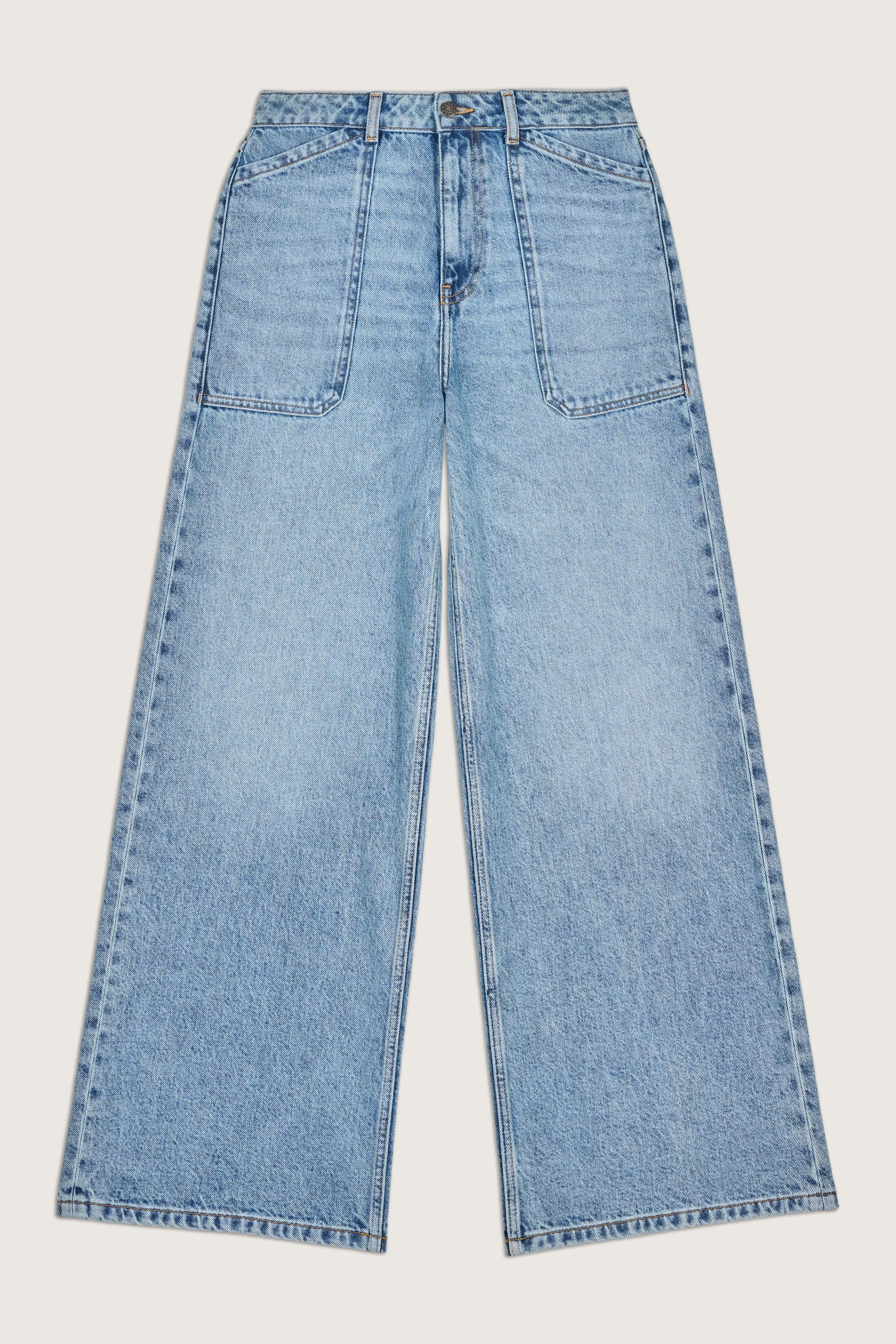 Wide-Leg Blue Jeans Mellou Blue