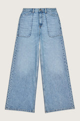 Wide-Leg Blue Jeans Mellou Blue