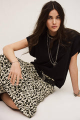 Asymmetrical Midi Skirt Paena Off-White